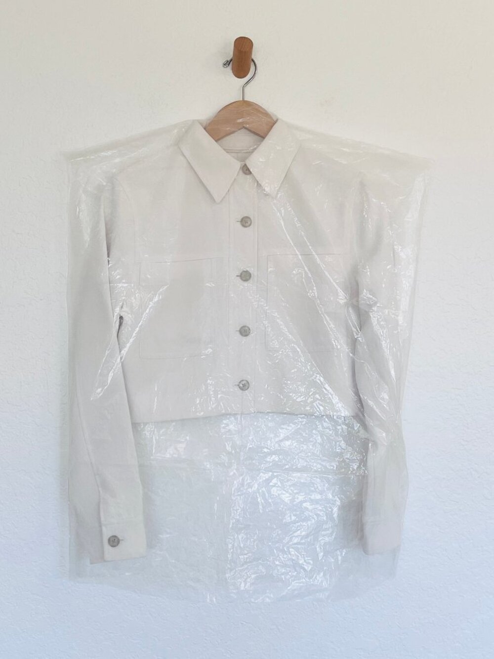 NEW! Artizia Wilfred Little Cropped Jacket Button In Light Birch/Ivory XS - Picture 9 of 16